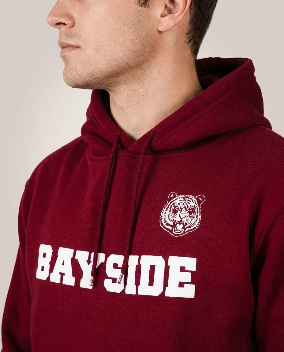 Model in the Retro Kid Bayside hoodie, AI generated