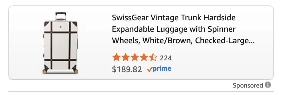 Sponsored SwissGear vintage trunk luggage
