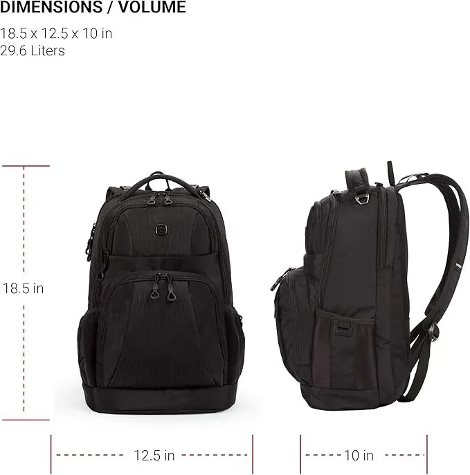 Backpack dimensions and volume