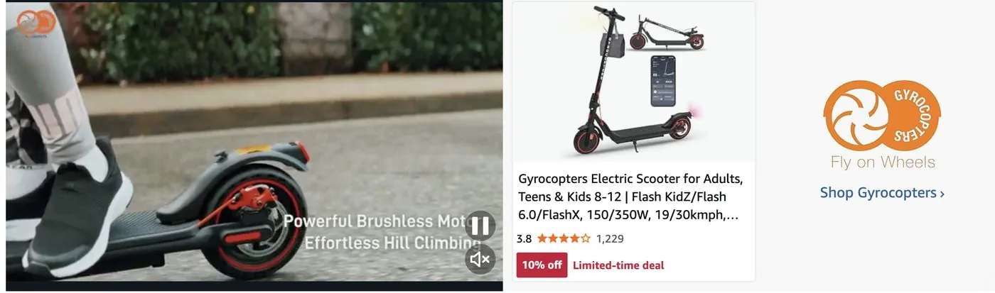 iMgadgets Sponsored Brands ad on Amazon