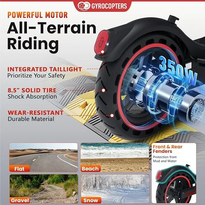 All-terrain riding: motor, tires and suspension
