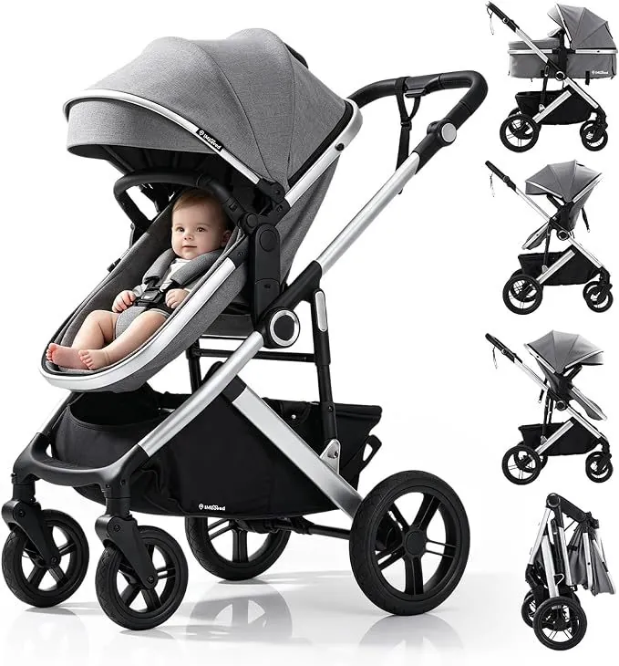 IMLoved convertible stroller on white