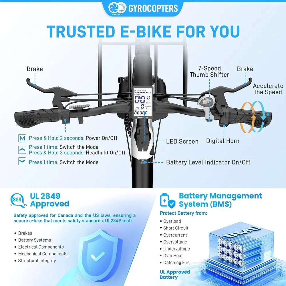 Trusted e-bike: controls, UL2849 and battery management