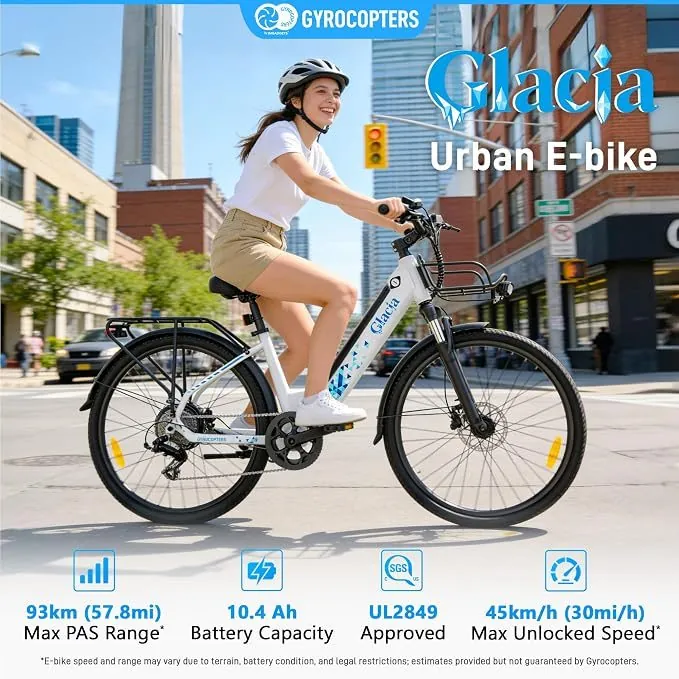 Glacia urban e-bike specs