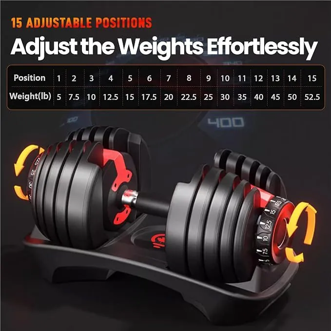 15 adjustable weight positions