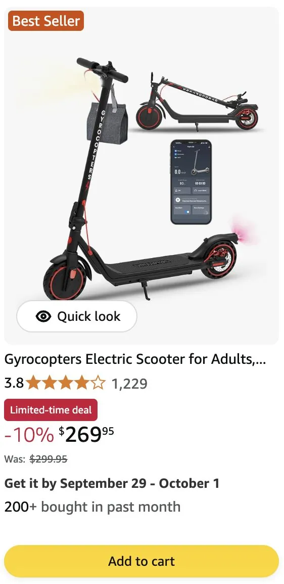 iMgadgets product cards on Amazon mobile